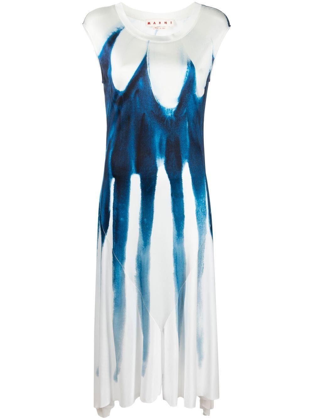 Marni floral-print midi dress - Blue von Marni