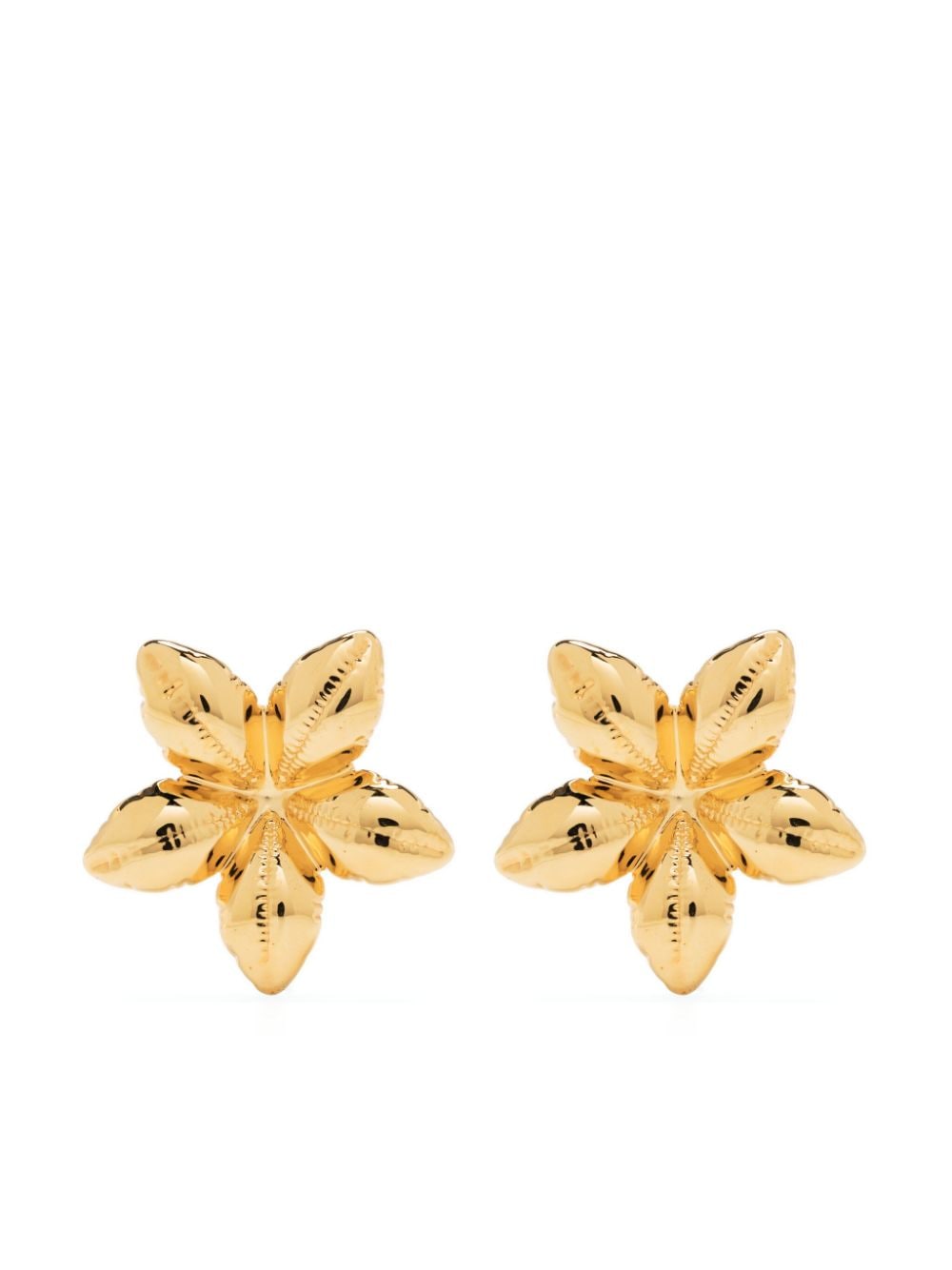 Marni floral-shaped polished earrings - Gold von Marni