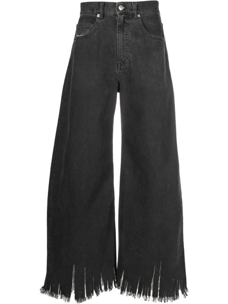Marni fringed wide-leg jeans - Grey von Marni