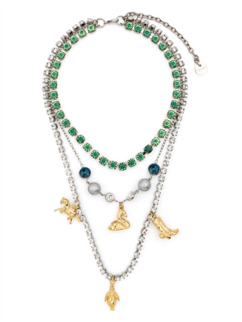 Marni gem-embellished layered necklace - Silver von Marni