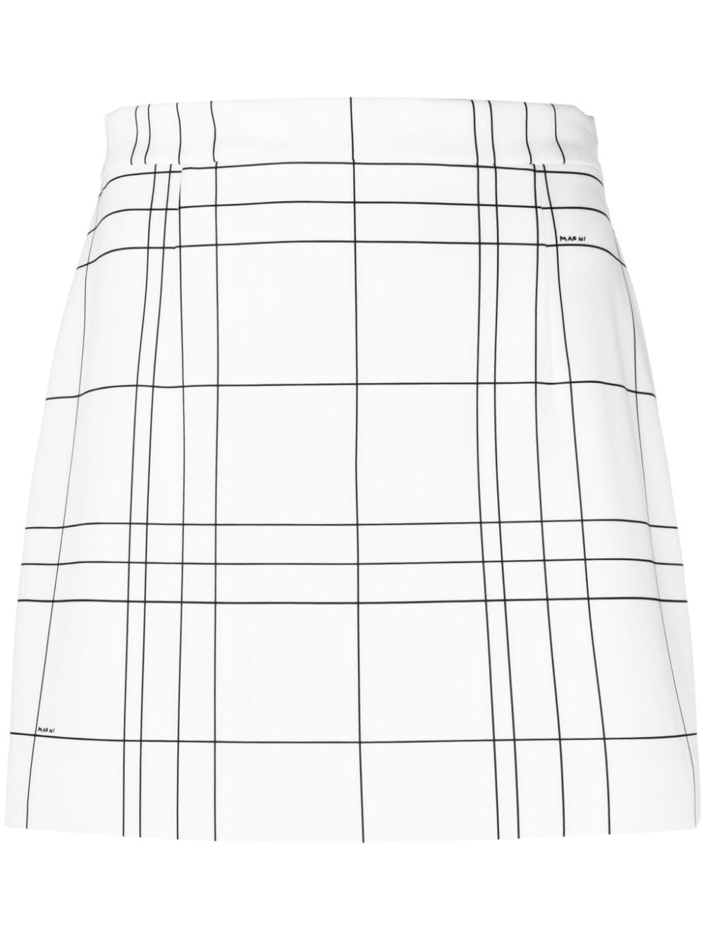 Marni geometric-pattern high-waisted miniskirt - White von Marni