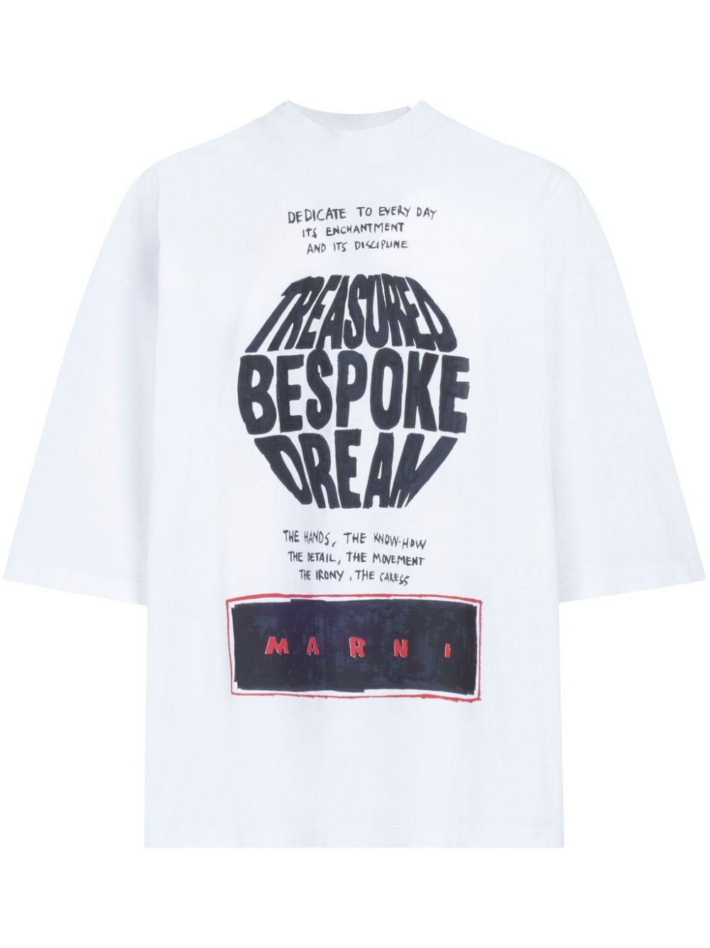 Marni slogan-print cotton T-Shirt - White von Marni