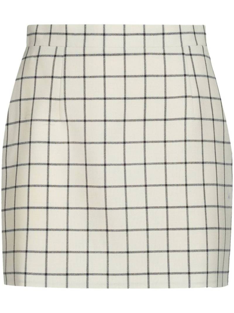 Marni checked wool miniskirt - White von Marni