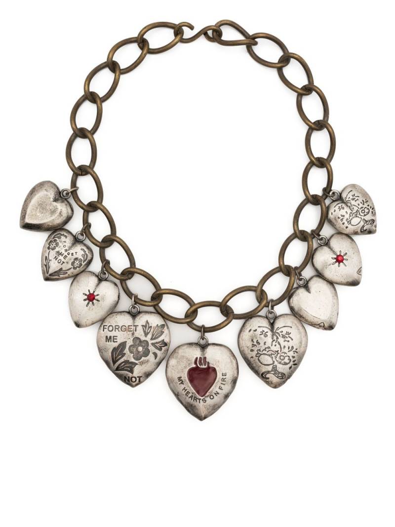 Marni heart-motif chain necklace - Silver von Marni