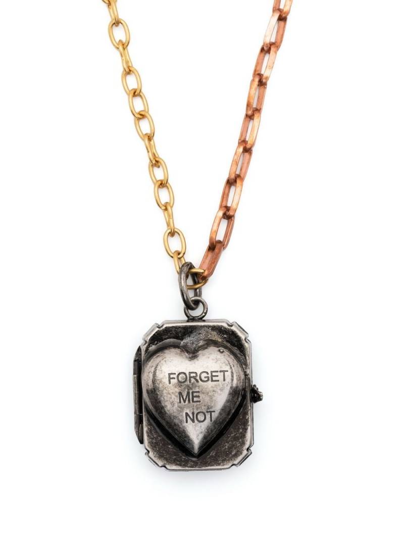 Marni heart-pendant chain-link necklace - Metallic von Marni