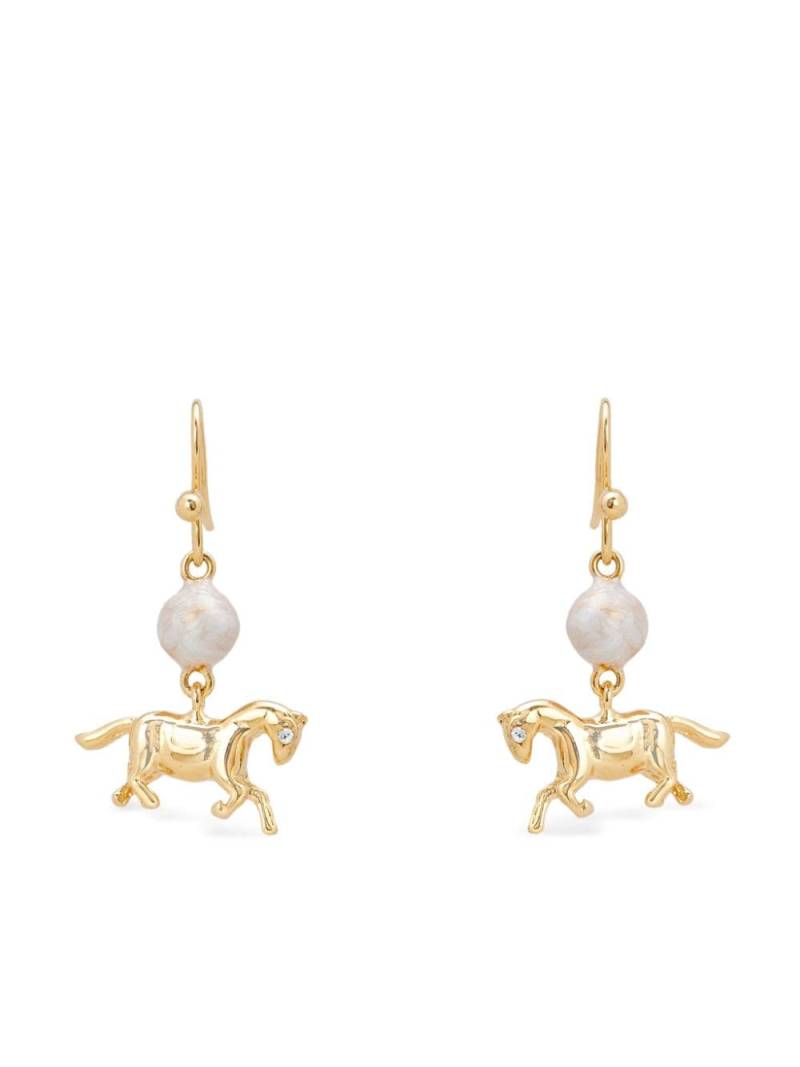 Marni horse-pendant drop earrings - Gold von Marni