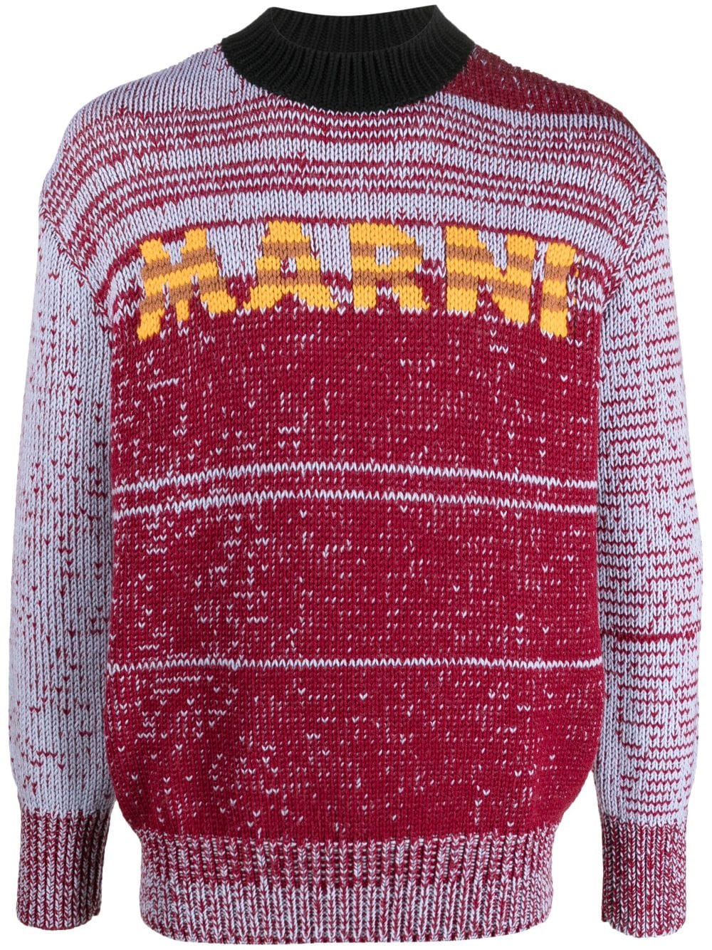 Marni intarsia-knit-logo virgin-wool sweater - Blue von Marni
