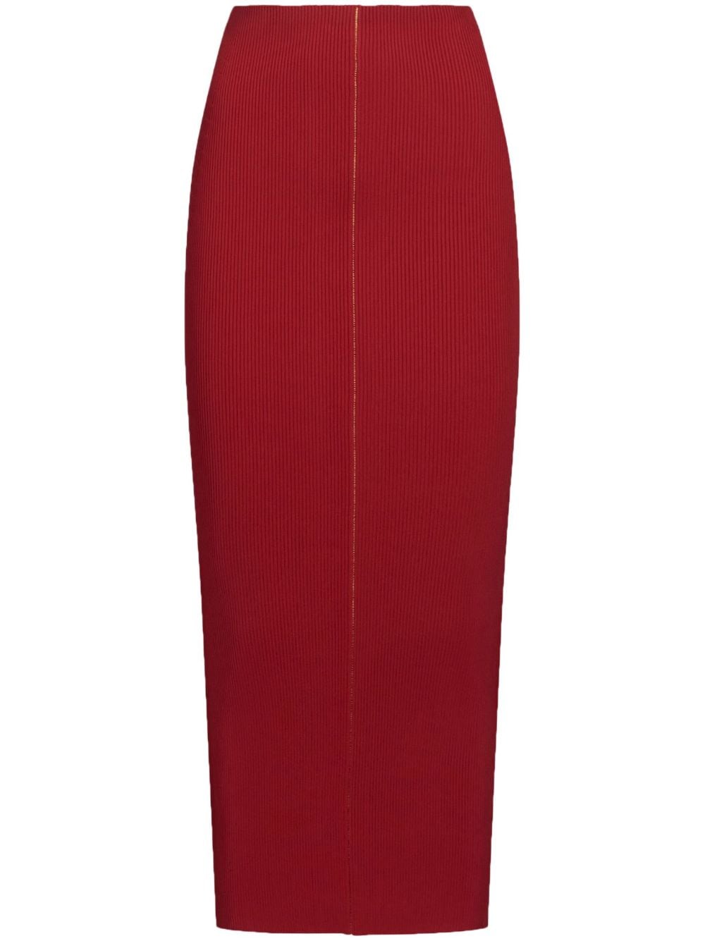 Marni ribbed pencil skirt - Red von Marni