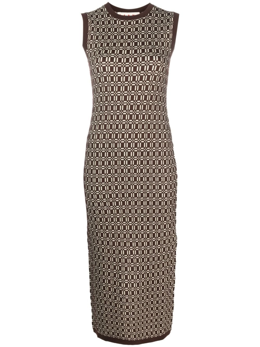 Marni knitted sleeveless midi dress - Brown von Marni