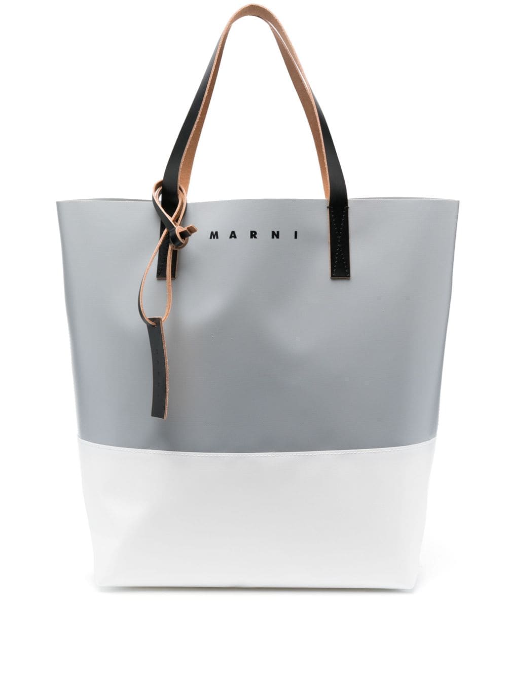 Marni Tribeca leather tote bag - Grey von Marni