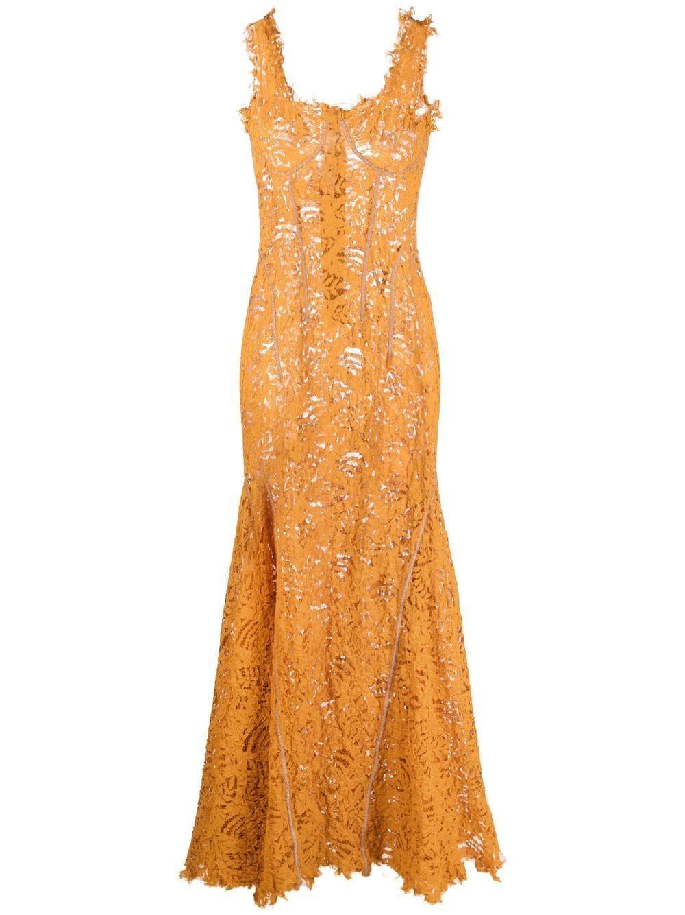 Marni laser-cut maxi dress - Orange von Marni