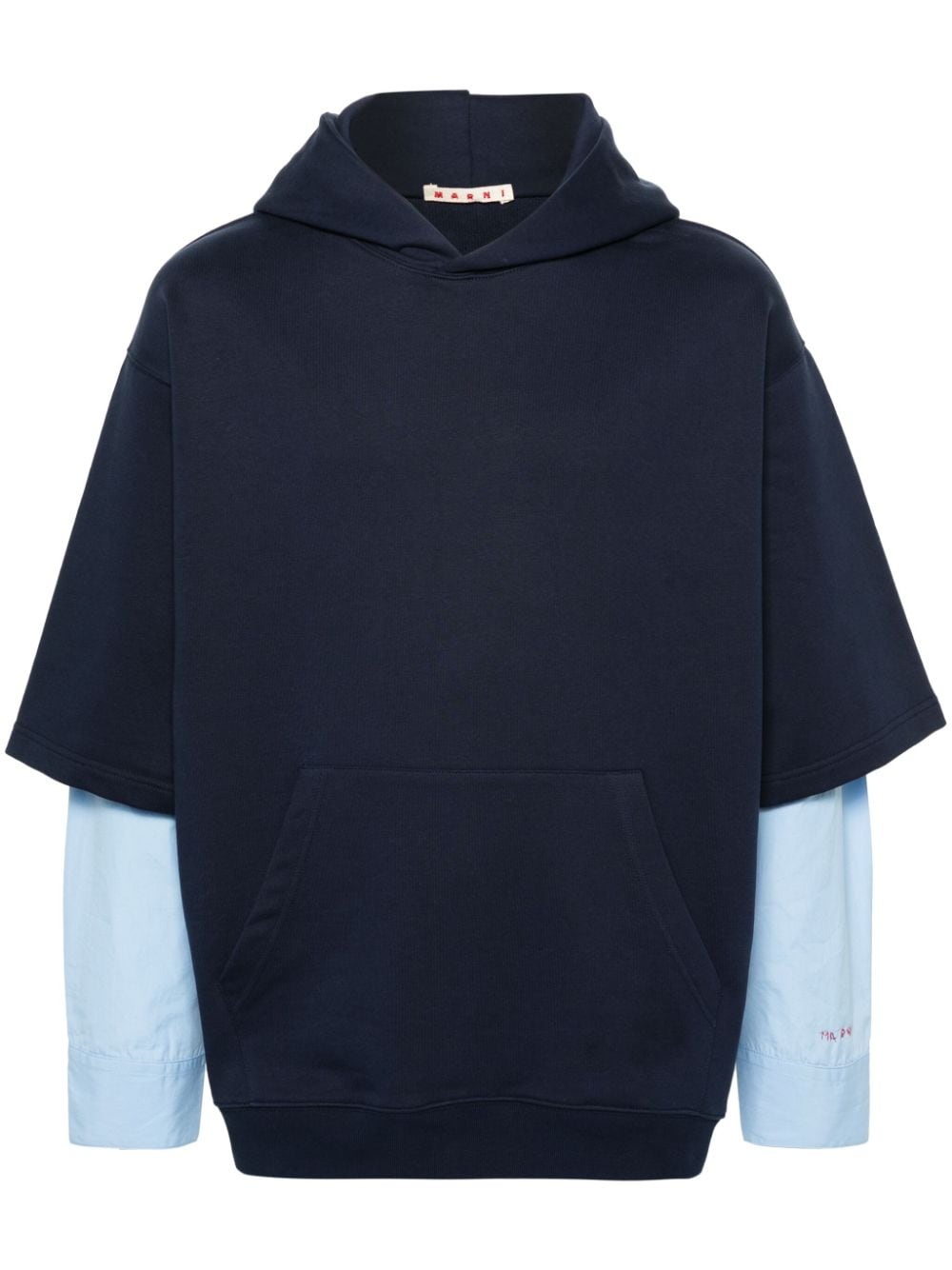 Marni layered-design hoodie - Blue von Marni