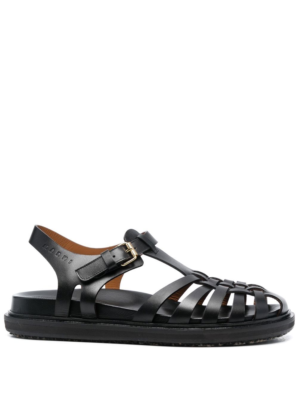 Marni fisherman leather sandals - Black von Marni