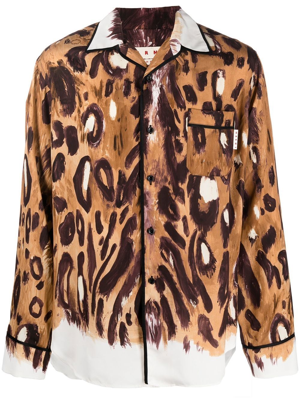 Marni leopard-print button-up shirt - Brown von Marni