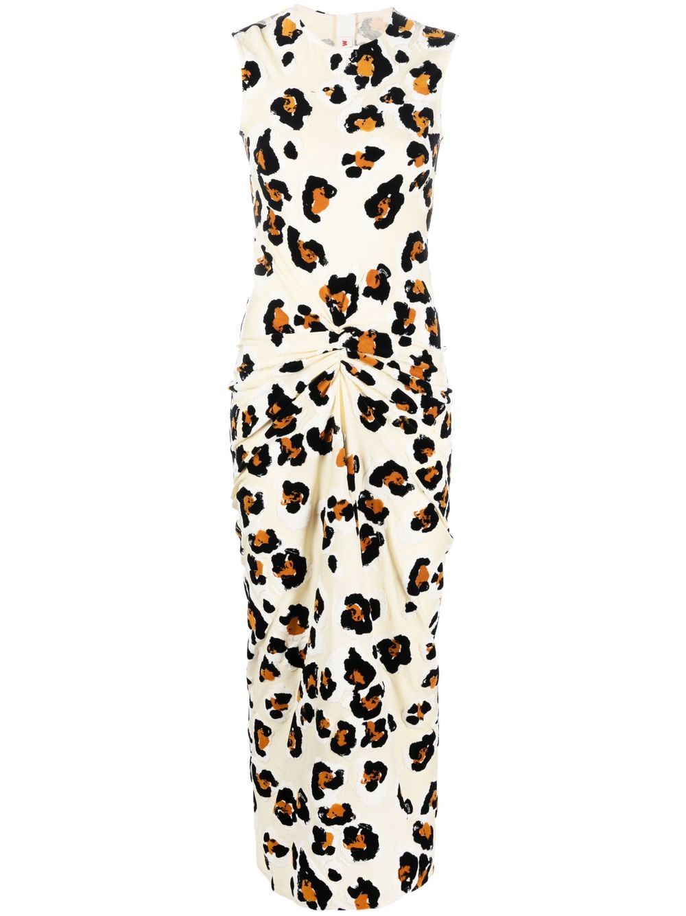 Marni leopard-print twist-detail dress - Neutrals von Marni