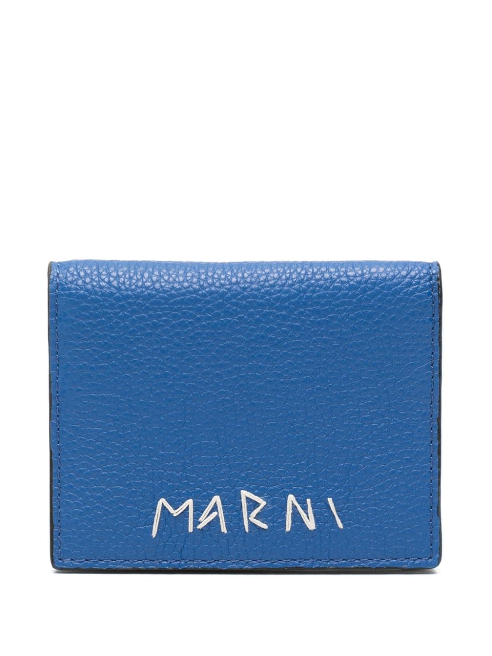 Marni logo-embroidered bi-fold wallet - Blue von Marni