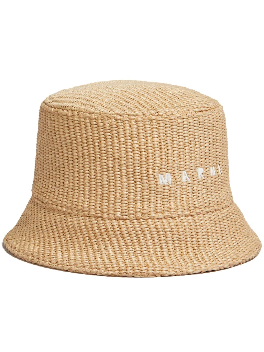 Marni logo-embroidered bucket hat - Neutrals von Marni