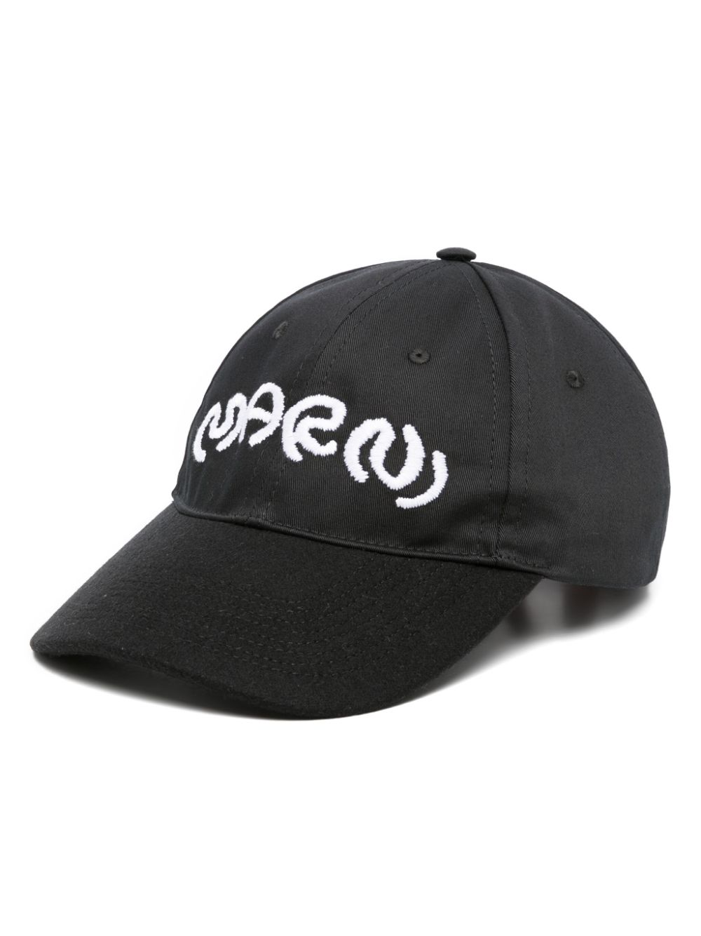 Marni logo-embroidered cotton baseball cap - Black von Marni