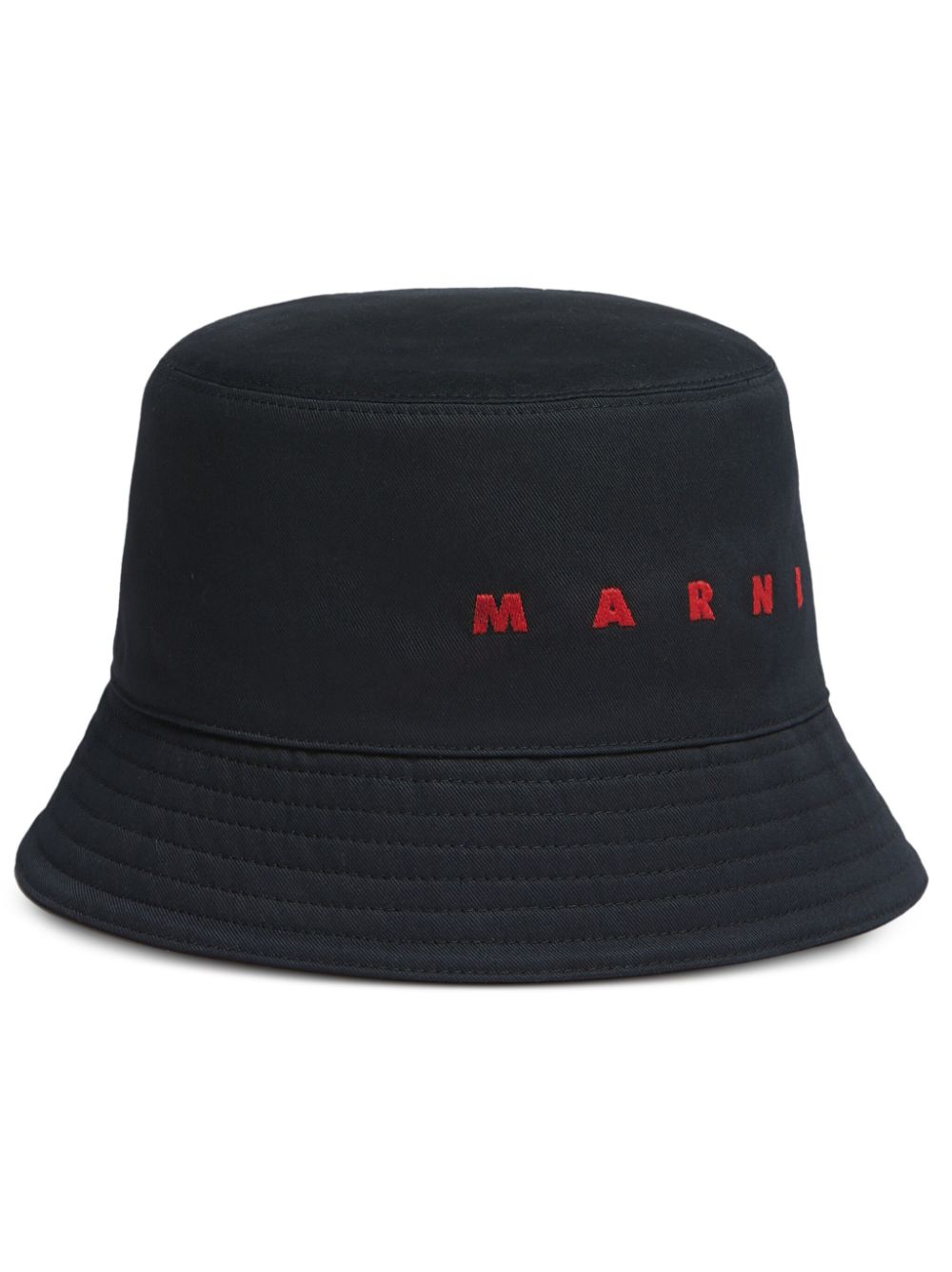 Marni logo-embroidered bucket hat - Black von Marni