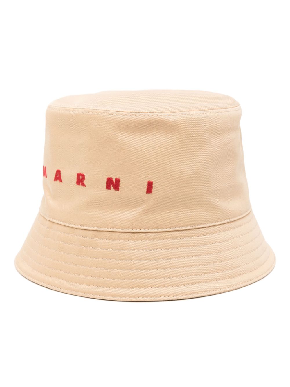 Marni logo-embroidered cotton bucket hat - Neutrals von Marni