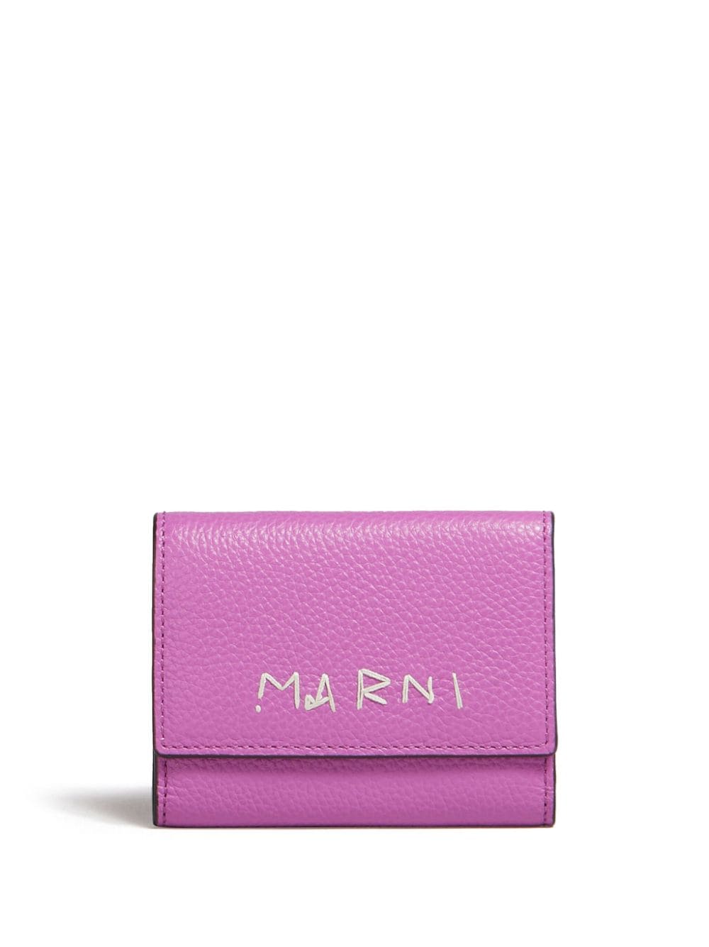 Marni logo-embroidered leather keyholder - Pink von Marni