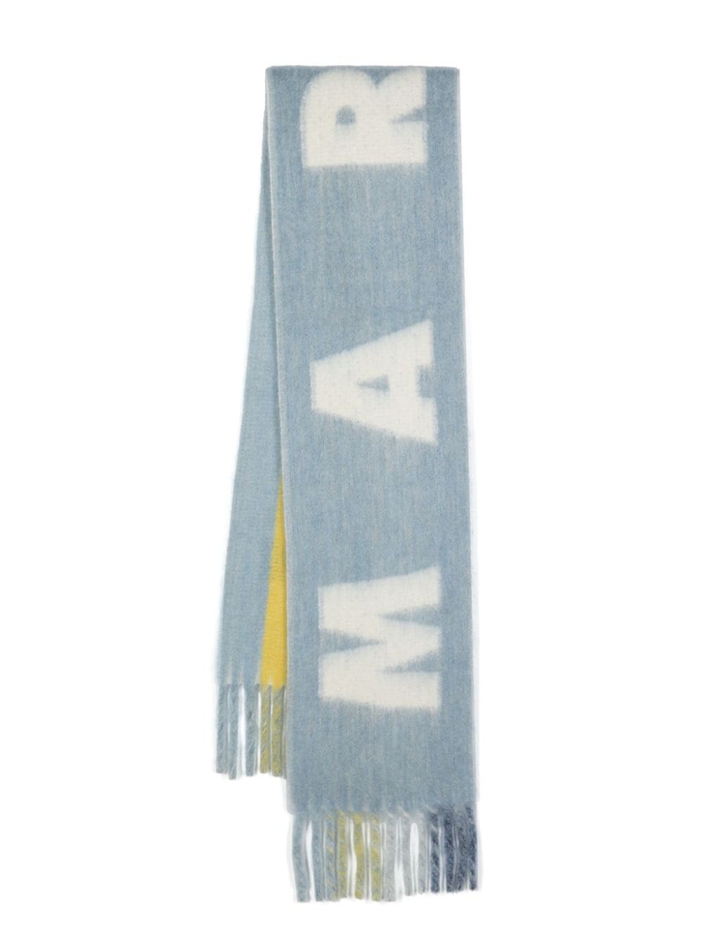 Marni logo-knit scarf - Blue von Marni