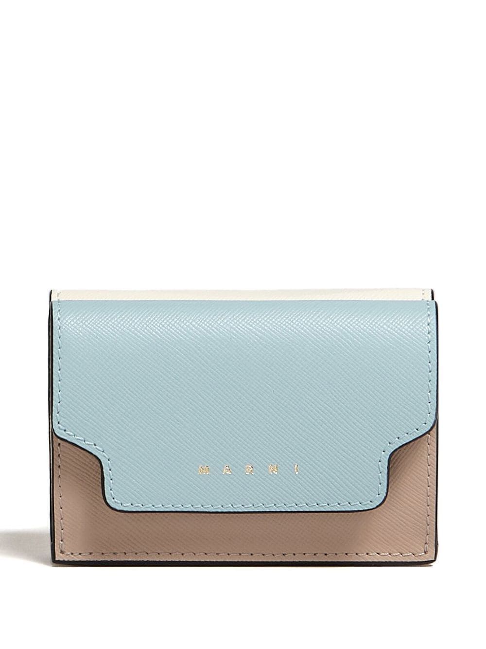 Marni logo lettering foldover wallet - Blue von Marni