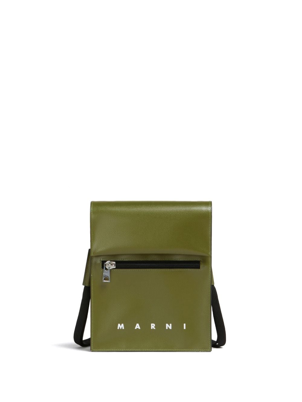 Marni logo-lettering shoulder bag - Green von Marni