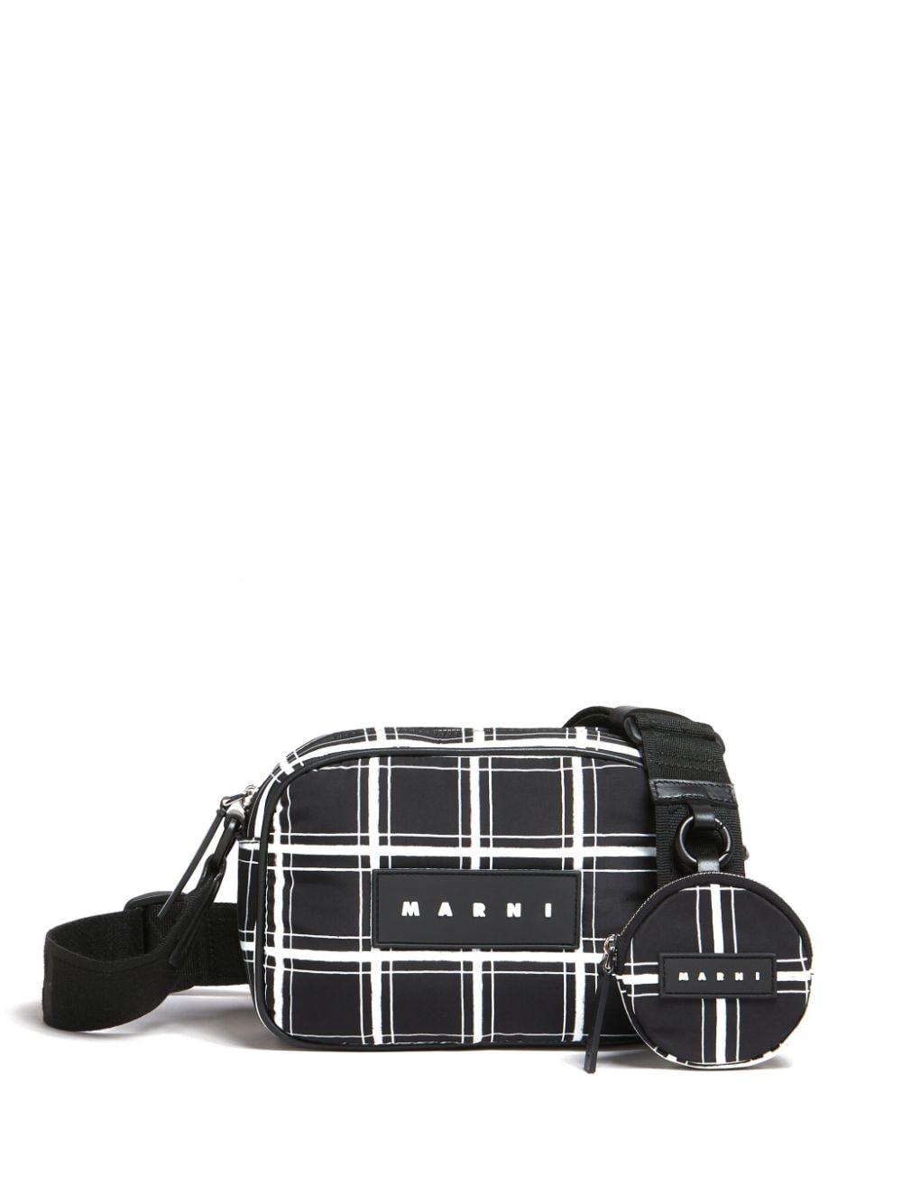 Marni Puff checked camera bag - Black von Marni