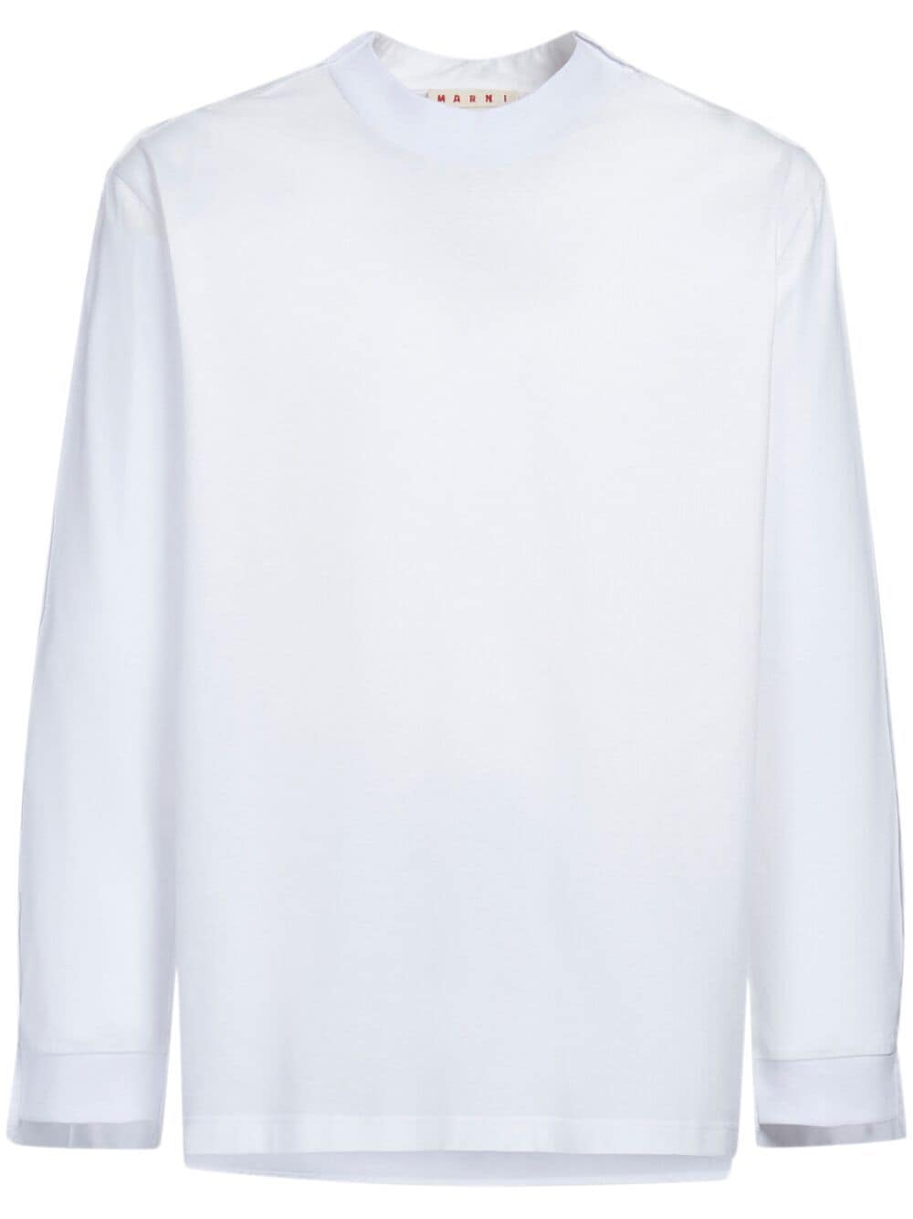 Marni logo-patch cotton jumper - White von Marni