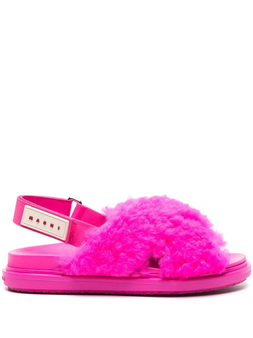 Marni Fussbet shearling sandals - Pink von Marni