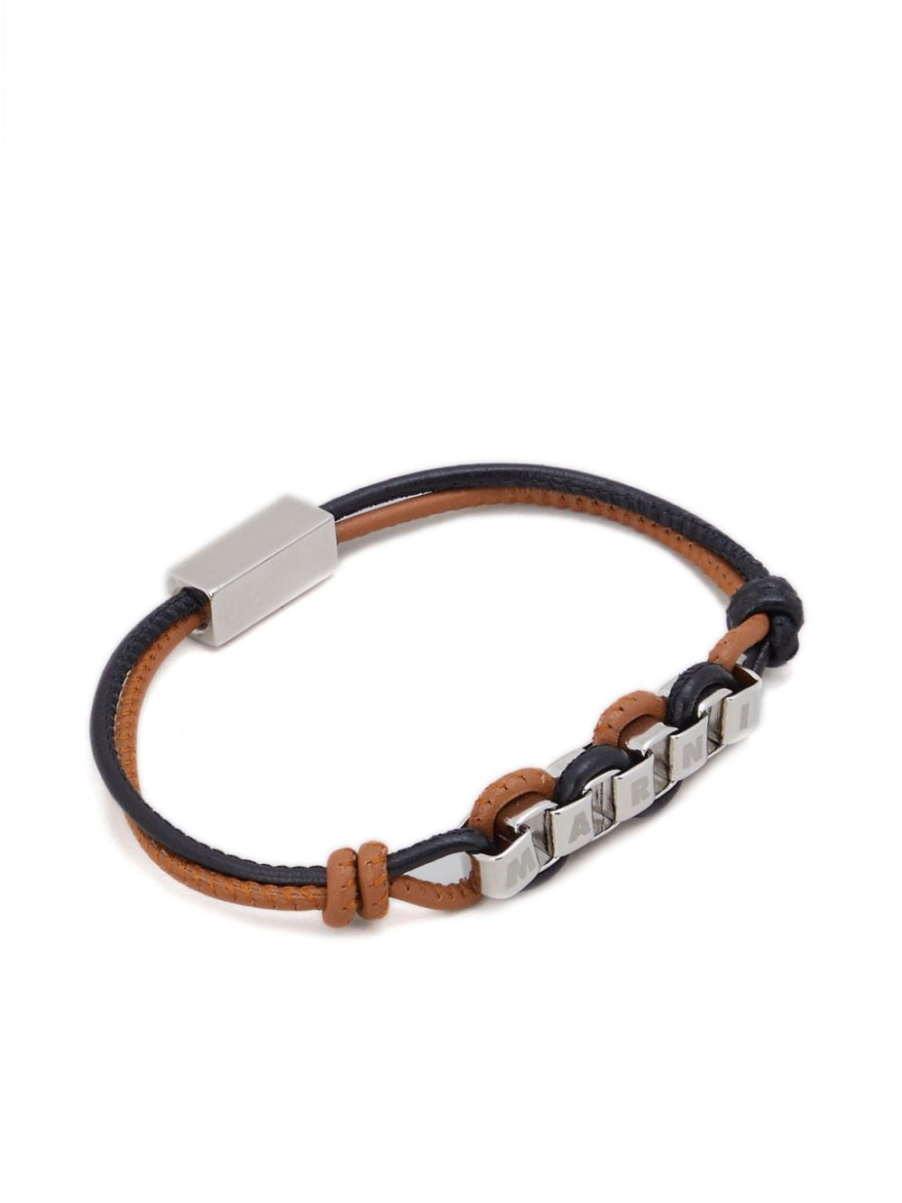 Marni logo-plaque bracelet - Black von Marni