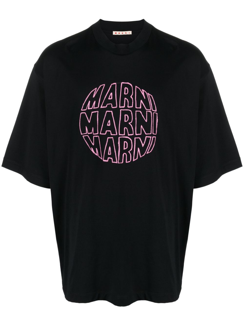 Marni logo-print cotton T-shirt - Black von Marni