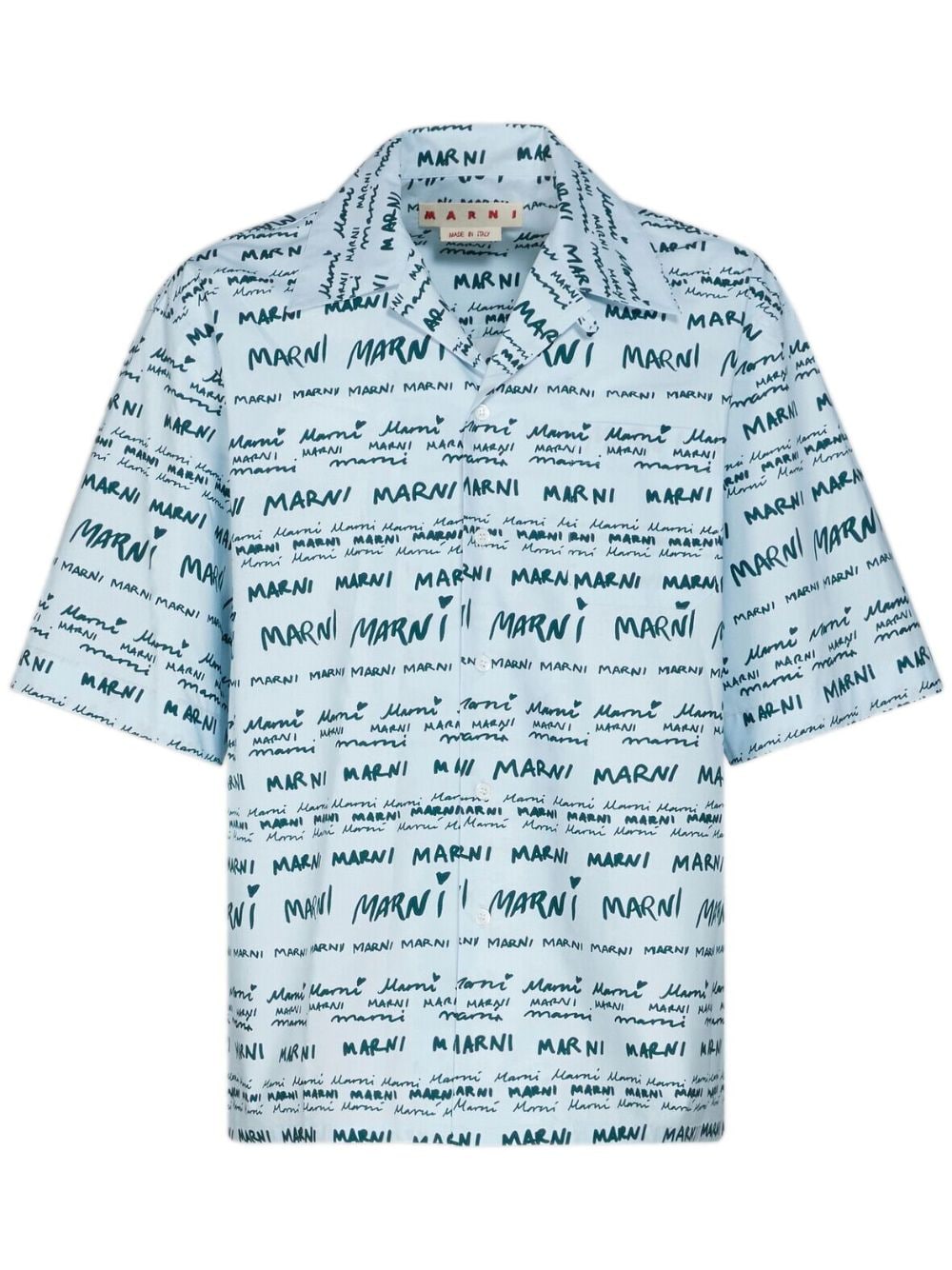 Marni Mega Marni bowling shirt - Blue von Marni