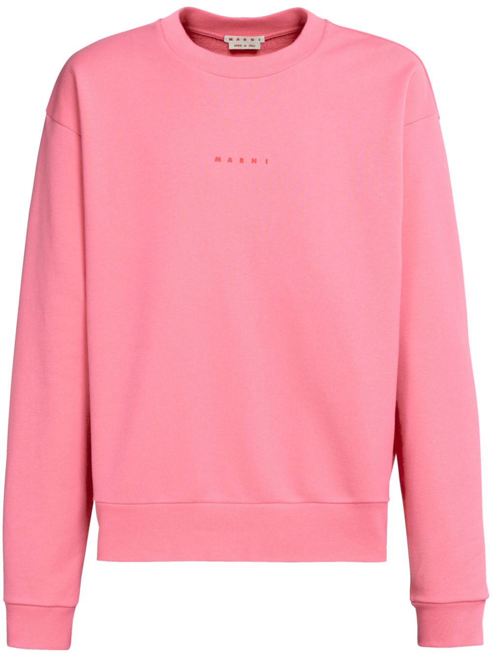 Marni logo-print cotton sweatshirt - Pink von Marni