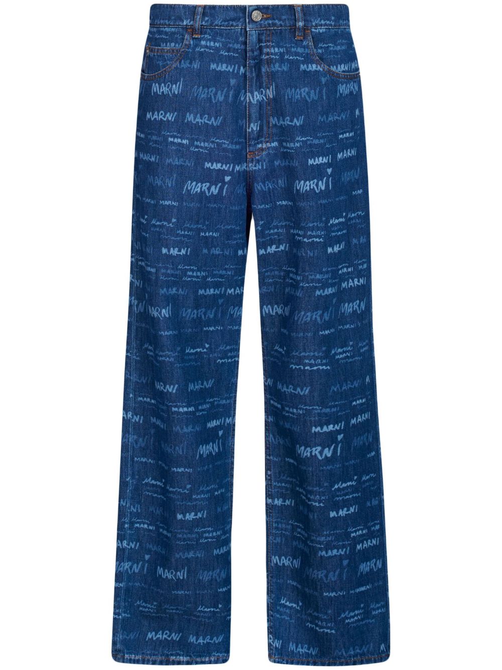 Marni Mega Marni straight-leg trousers - Blue von Marni