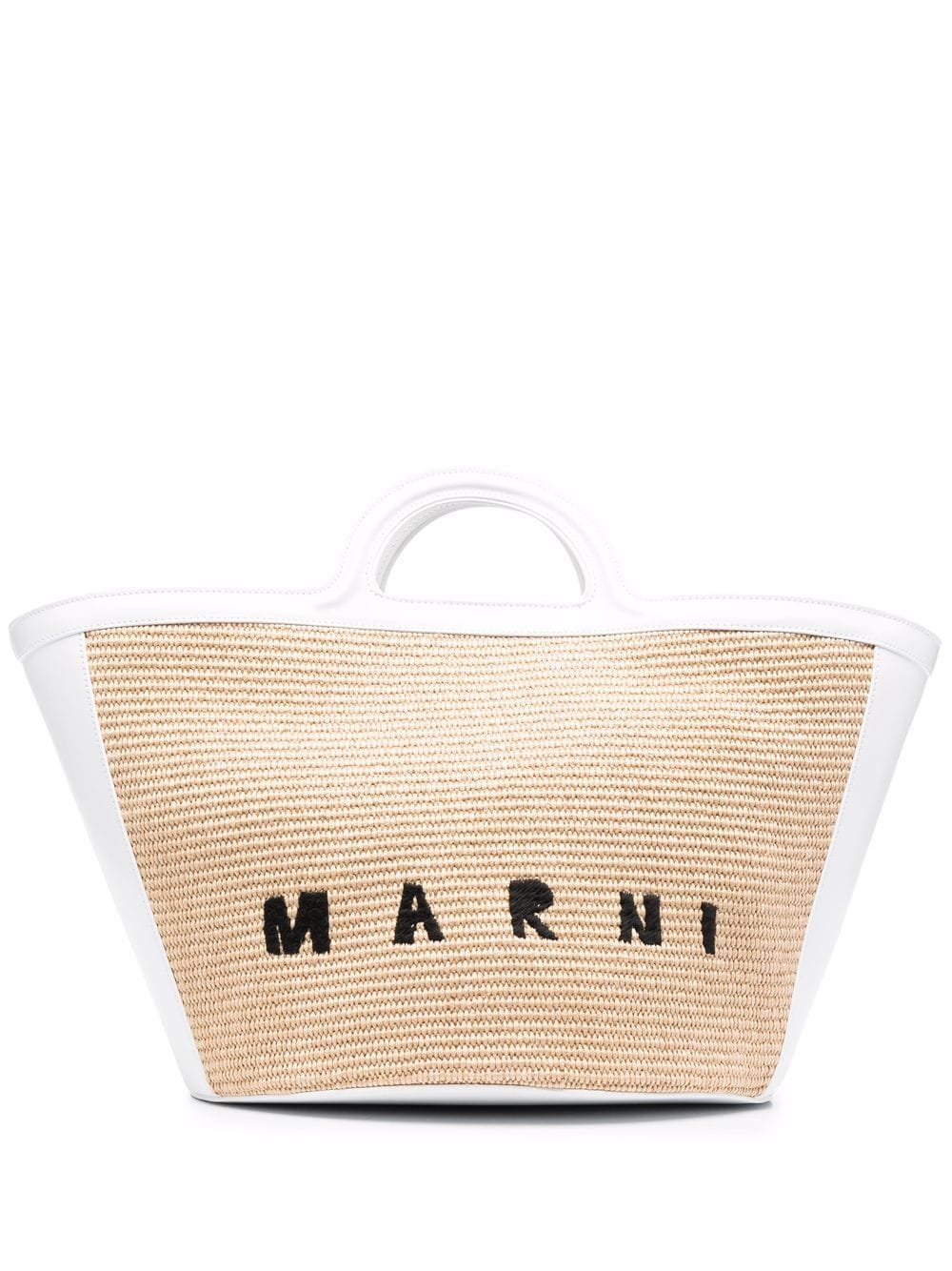 Marni Tropicalia logo-embroidered tote bag - White von Marni