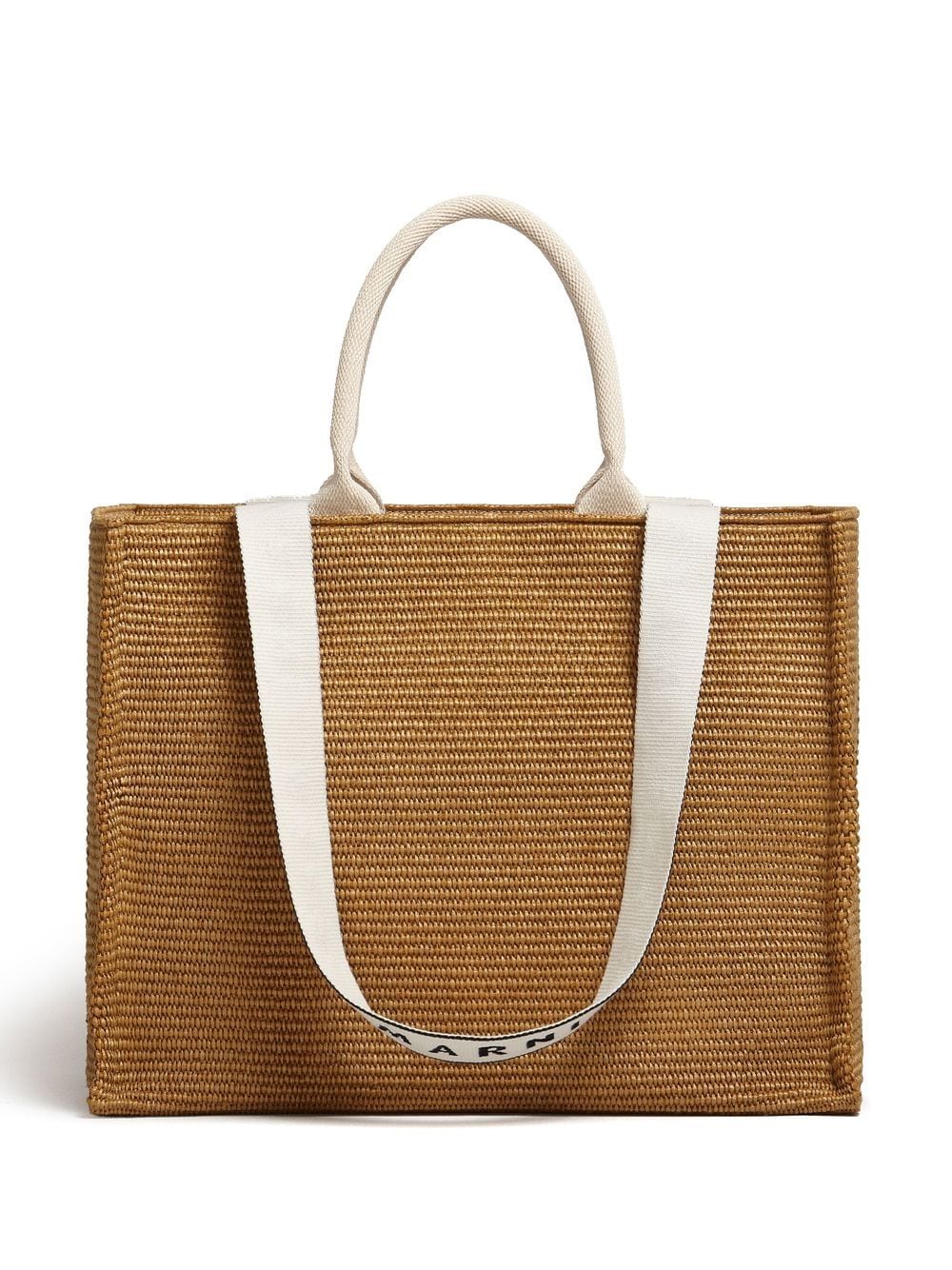 Marni logo shopper tote - Brown von Marni