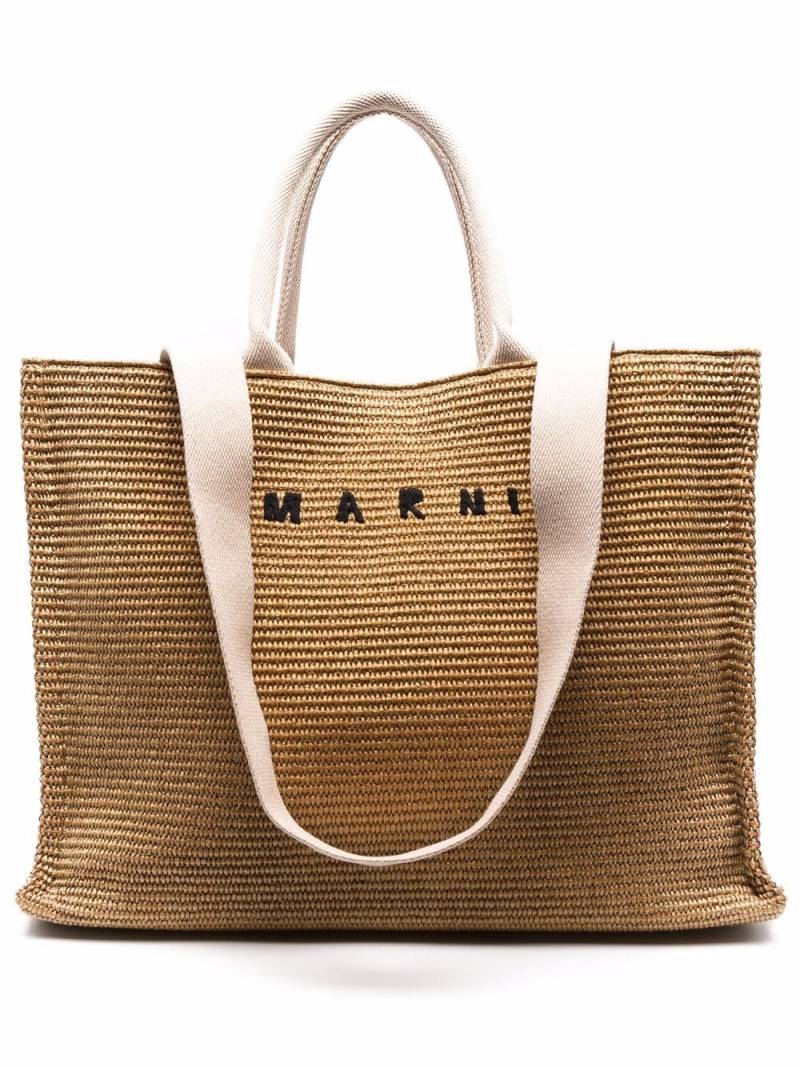 Marni logo shopper tote - Neutrals von Marni