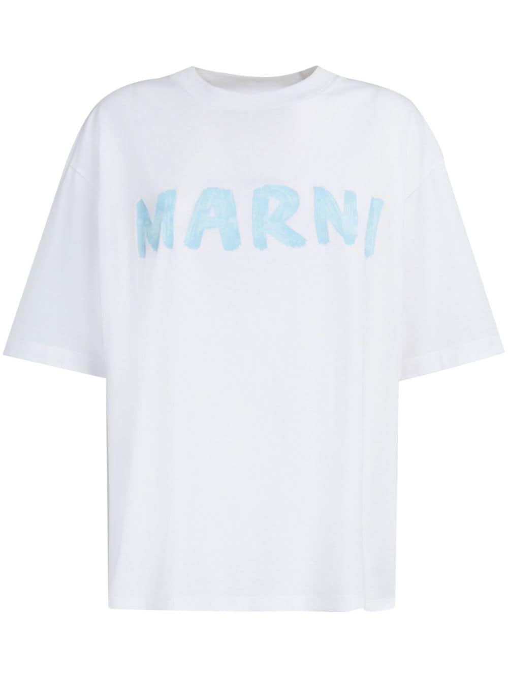 Marni logo-stamp cotton T-shirt - White von Marni