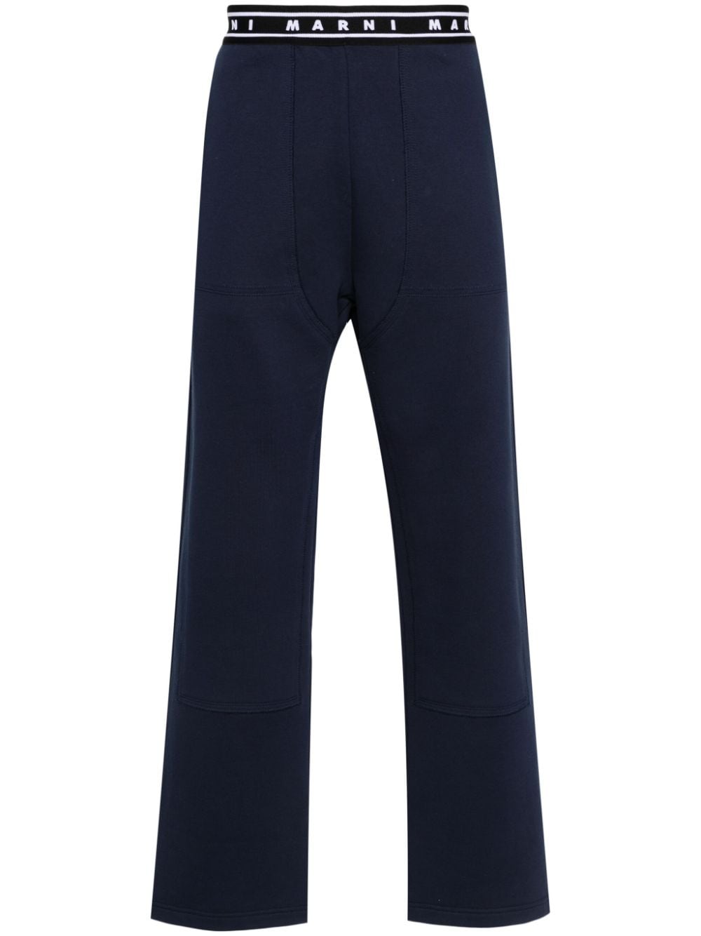 Marni logo-waistband jersey track pants - Blue von Marni