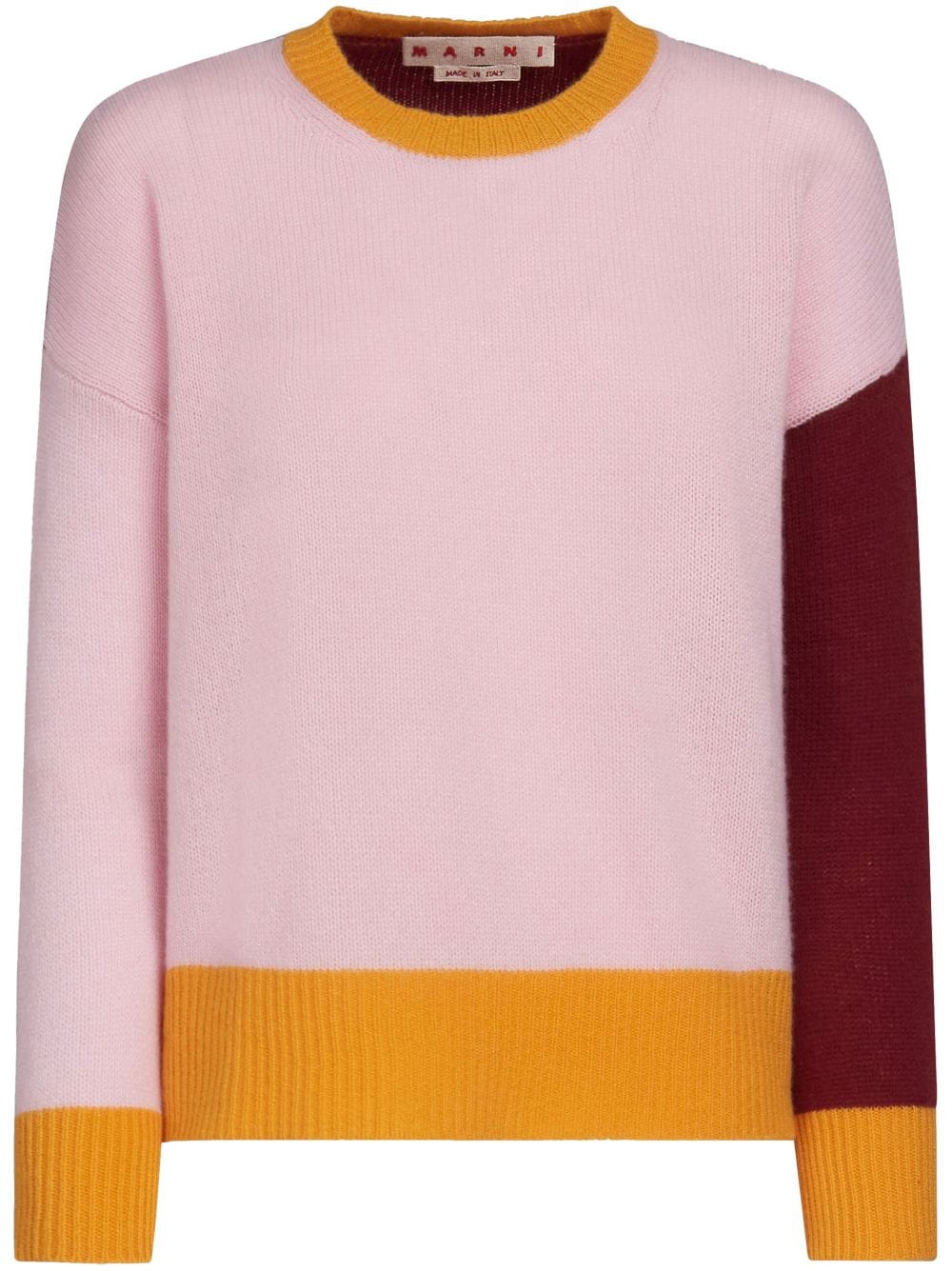 Marni colour-block cashmere jumper - Pink von Marni