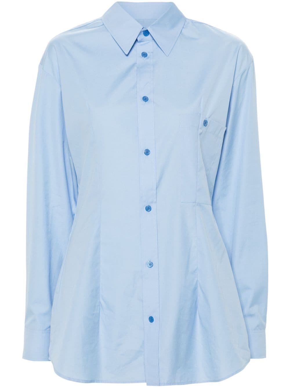 Marni long-sleeve cotton shirt - Blue von Marni