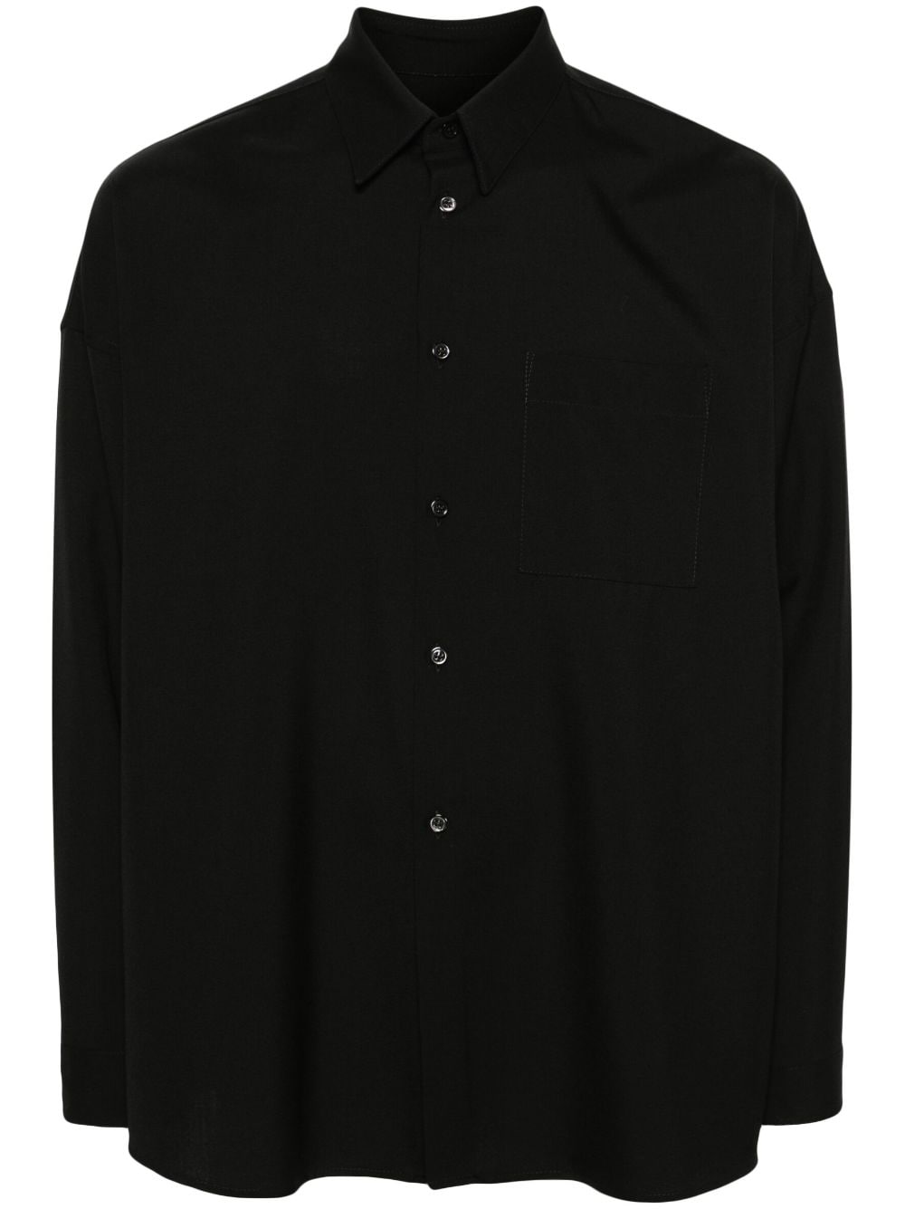 Marni long-sleeve virgin wool shirt - Black von Marni