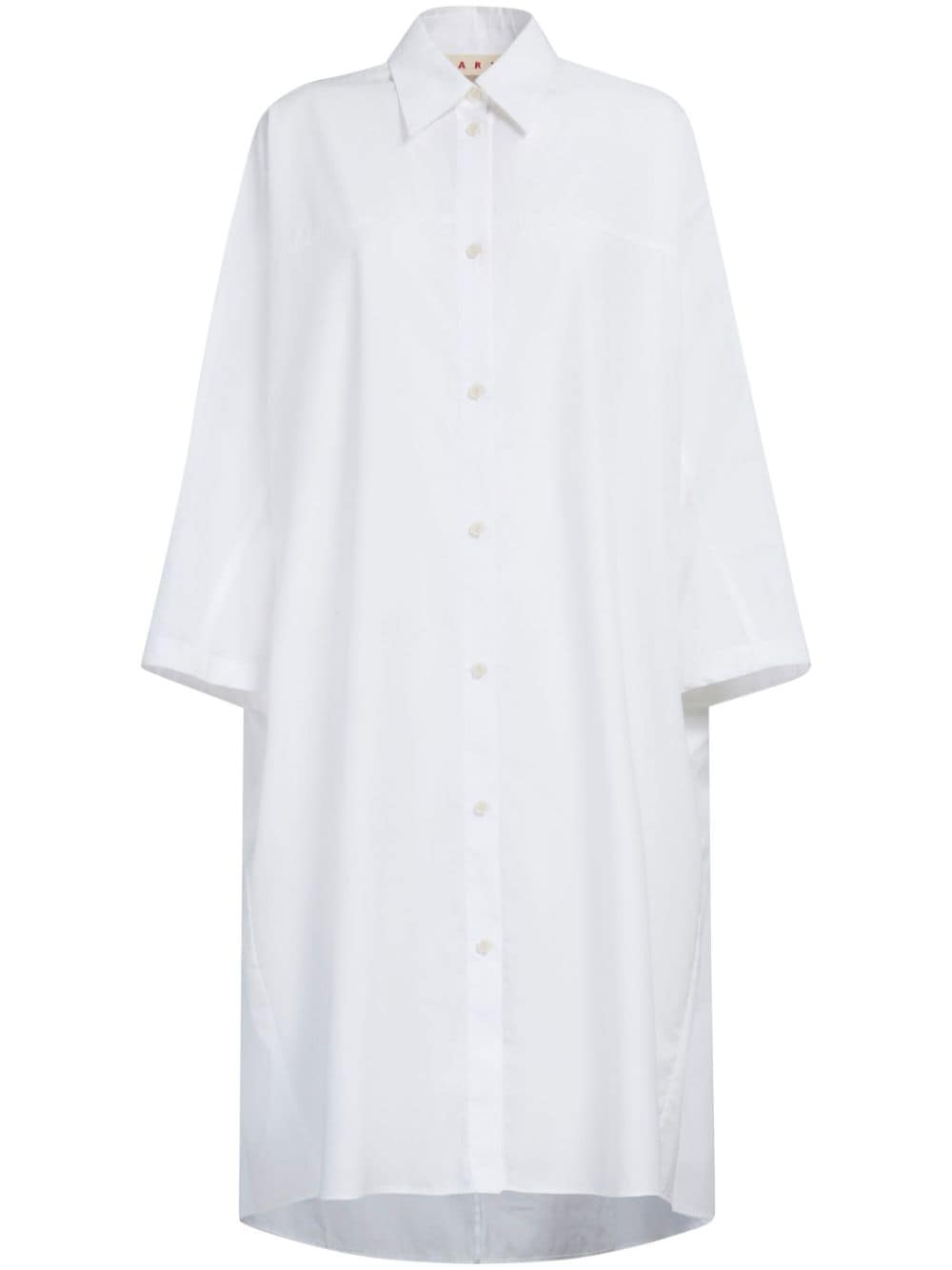 Marni long-sleeved cotton shirtdress - White von Marni