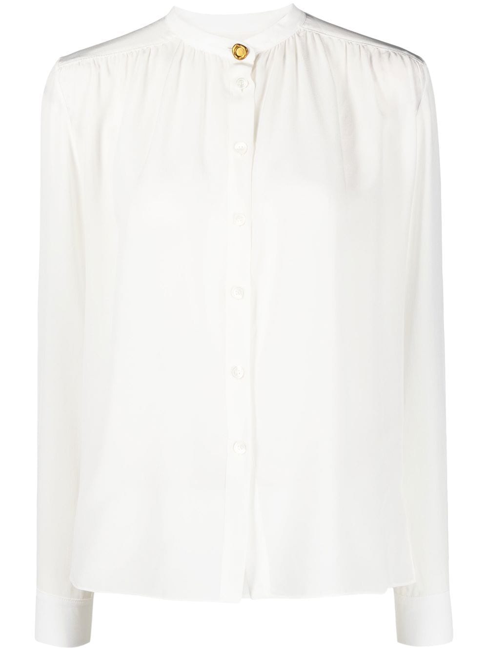 Marni long-sleeved silk shirt - White von Marni