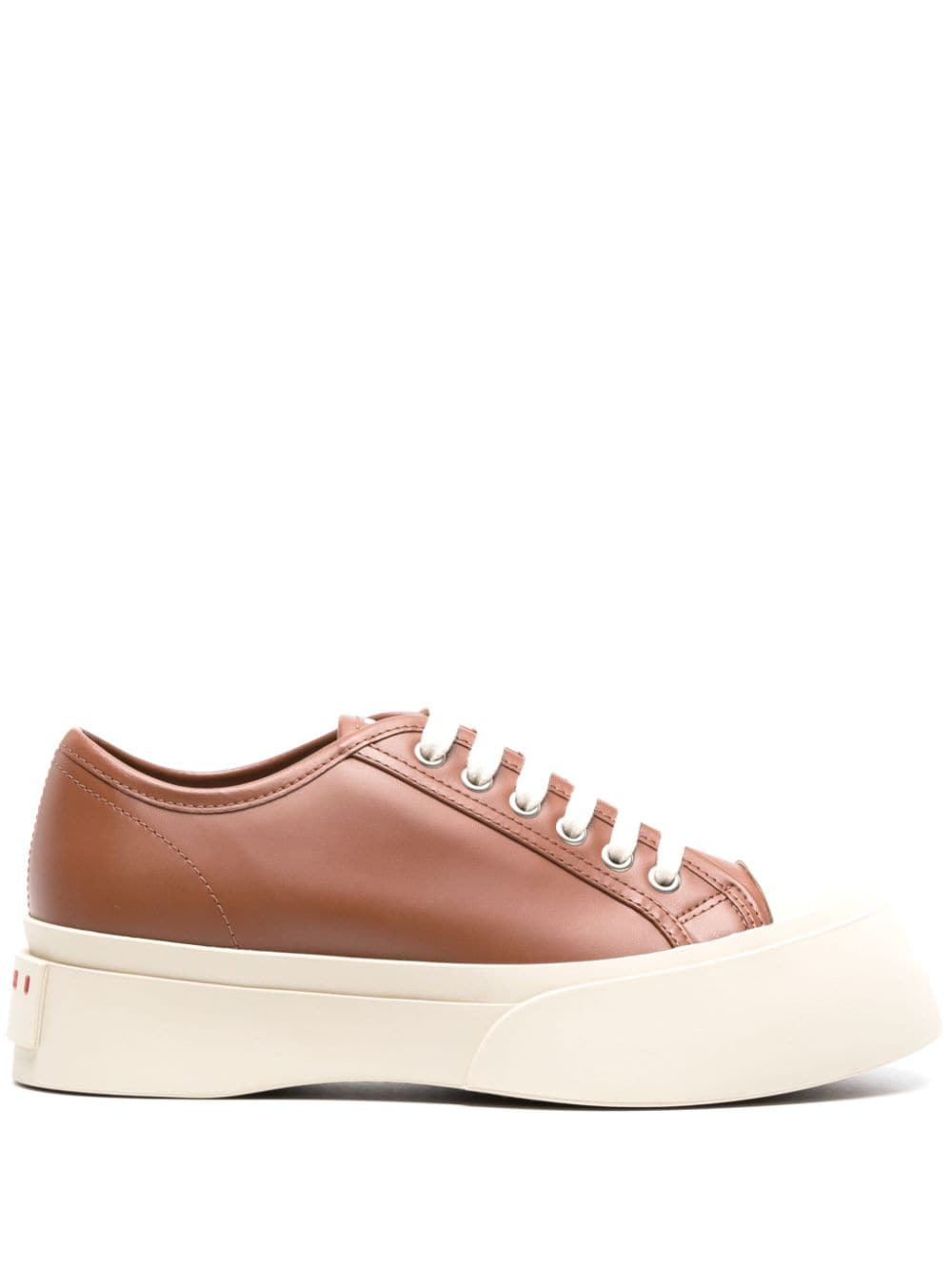Marni Pablo leather flatform sneakers - Brown von Marni