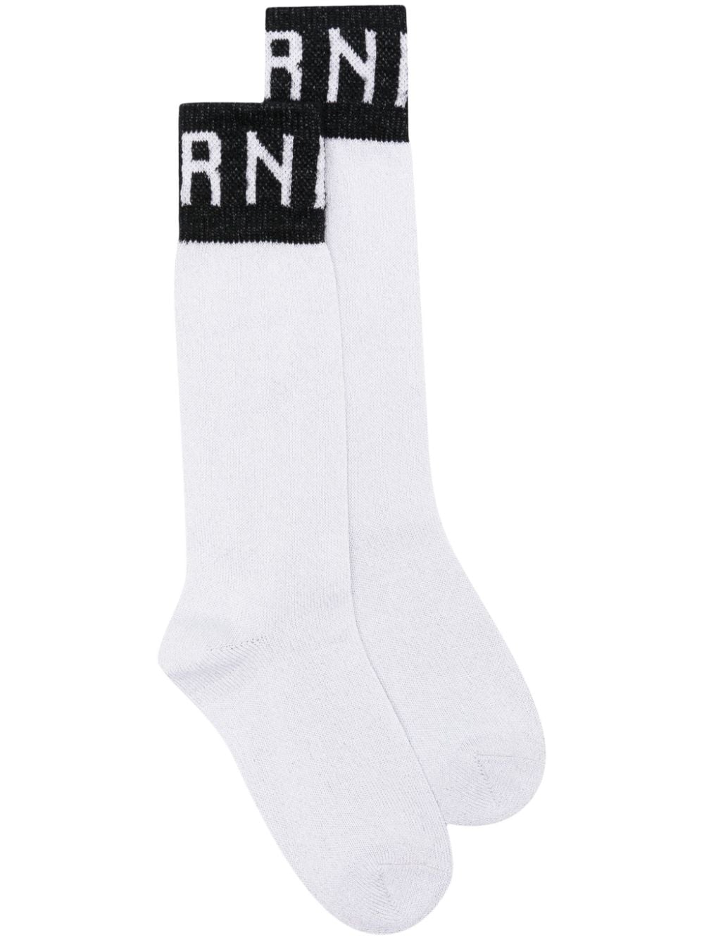 Marni lurex ribbed-knit socks - Grey von Marni