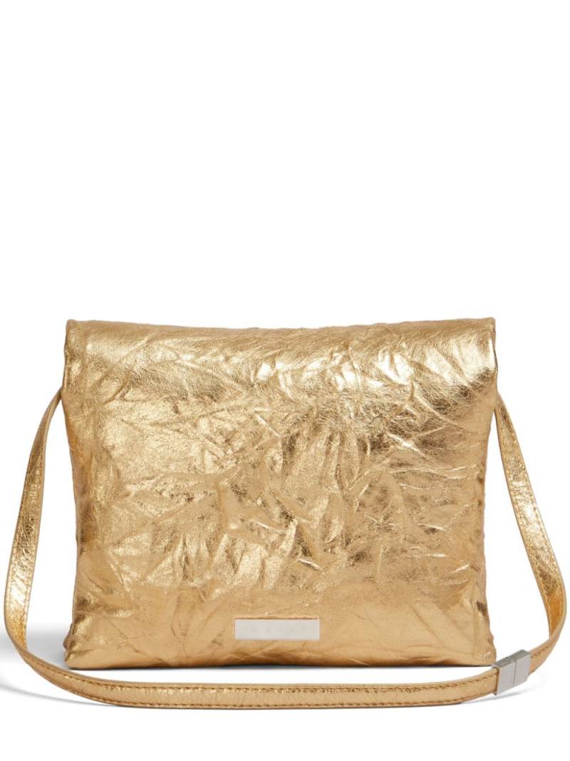 Marni metallic-effect leather shoulder bag - Gold von Marni