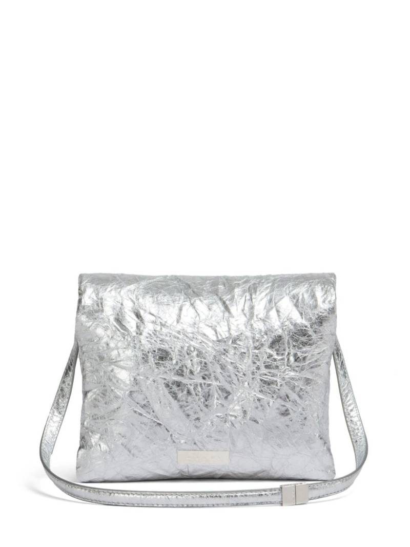 Marni metallic-effect leather shoulder bag - Silver von Marni